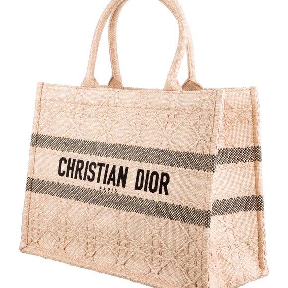 CHRISTIAN DIOR Medium Raffia Cannage Book Tote - Picture 3 of 5